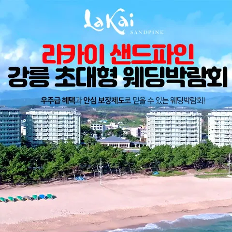 라카이 샌드파인 강릉 웨딩박람회 행사 이미지